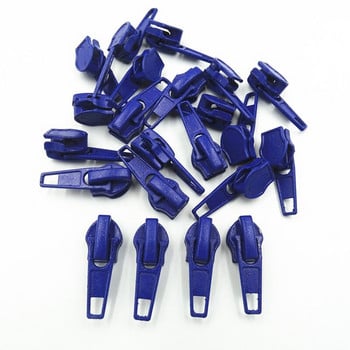 10-100Pcs 3#/5# Nylon Coil Auto Lock Zipper Puller DIY Sewing Tool Zipper Slipper 20 Colors