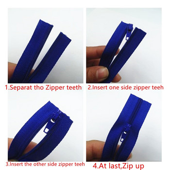 10-100Pcs 3#/5# Nylon Coil Auto Lock Zipper Puller DIY Sewing Tool Zipper Slipper 20 Colors