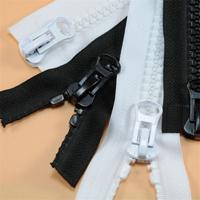 No.5 Resin Zippers For Sewing Coarse Tooth Double Open Double Zipper Sleeping Bag Tent Down Jacket Zipper Black White IQ006