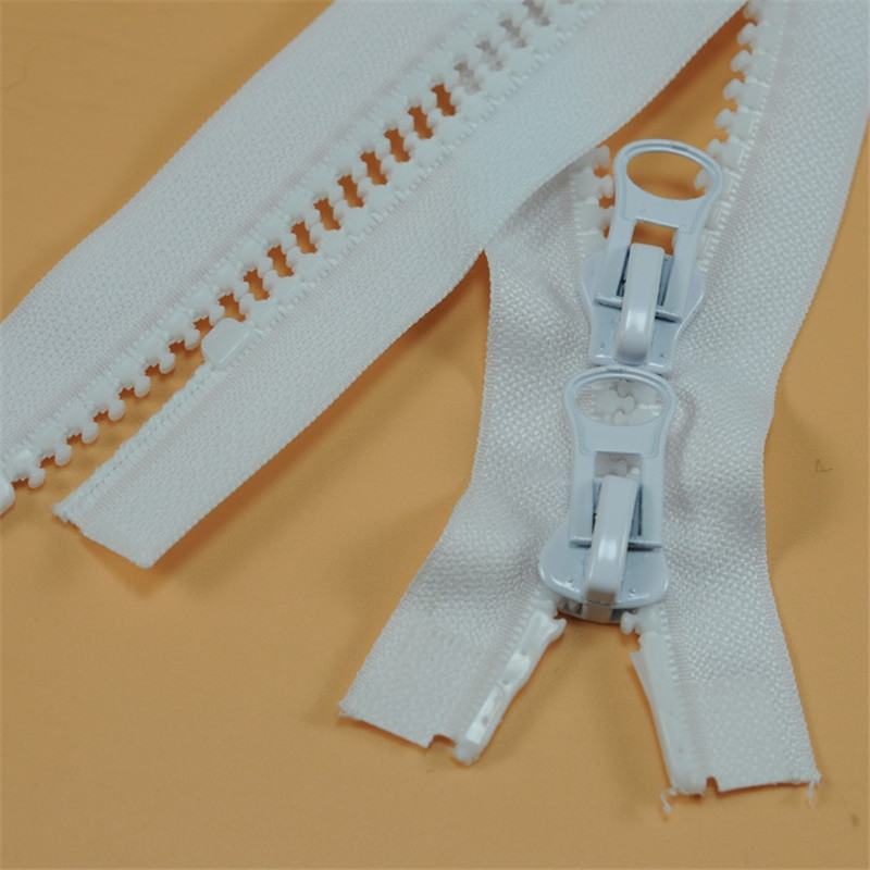 Nr.5 Dervos užtrauktukai, skirti siūti stambaus danties, dvigubai atviras dvigubas užtrauktukas miegmaišis Tent Down Striukė Užtrauktukas Juoda Balta IQ006