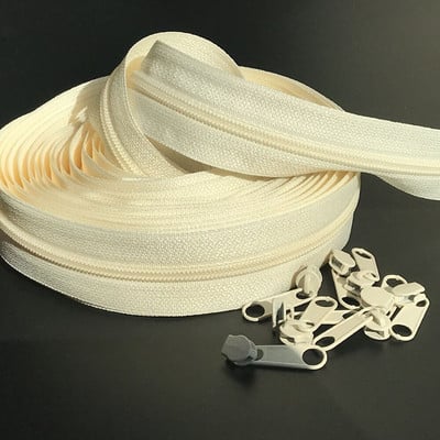 Φερμουάρ 5 μέτρων φερμουάρ by the Yard Nylon Coil Zippers με 10τμχ φερμουάρ για τσάντες, τσάντες και άλλα έργα ραπτικής