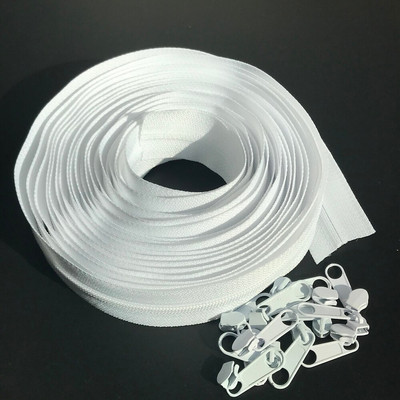 Φερμουάρ 5 μέτρων φερμουάρ by the Yard Nylon Coil Zippers με 10τμχ φερμουάρ για τσάντες, τσάντες και άλλα έργα ραπτικής