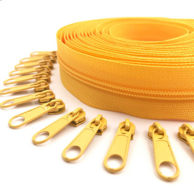 Φερμουάρ 5 μέτρων φερμουάρ by the Yard Nylon Coil Zippers με 10τμχ φερμουάρ για τσάντες, τσάντες και άλλα έργα ραπτικής
