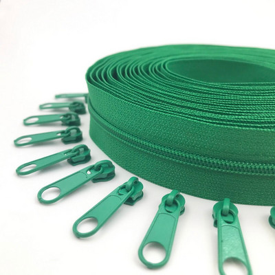 Φερμουάρ 5 μέτρων φερμουάρ by the Yard Nylon Coil Zippers με 10τμχ φερμουάρ για τσάντες, τσάντες και άλλα έργα ραπτικής