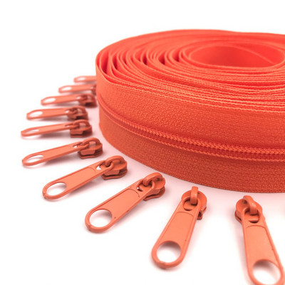 Φερμουάρ 5 μέτρων φερμουάρ by the Yard Nylon Coil Zippers με 10τμχ φερμουάρ για τσάντες, τσάντες και άλλα έργα ραπτικής