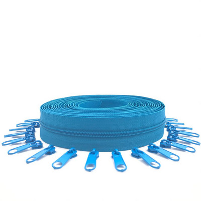 Φερμουάρ 5 μέτρων φερμουάρ by the Yard Nylon Coil Zippers με 10τμχ φερμουάρ για τσάντες, τσάντες και άλλα έργα ραπτικής