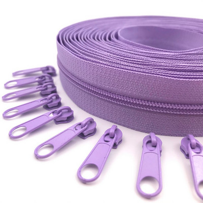 Φερμουάρ 5 μέτρων φερμουάρ by the Yard Nylon Coil Zippers με 10τμχ φερμουάρ για τσάντες, τσάντες και άλλα έργα ραπτικής