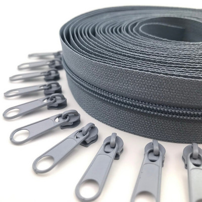 Φερμουάρ 5 μέτρων φερμουάρ by the Yard Nylon Coil Zippers με 10τμχ φερμουάρ για τσάντες, τσάντες και άλλα έργα ραπτικής