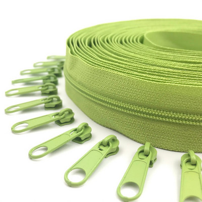 Φερμουάρ 5 μέτρων φερμουάρ by the Yard Nylon Coil Zippers με 10τμχ φερμουάρ για τσάντες, τσάντες και άλλα έργα ραπτικής