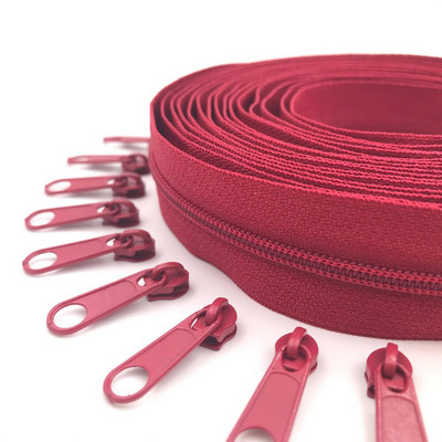 Φερμουάρ 5 μέτρων φερμουάρ by the Yard Nylon Coil Zippers με 10τμχ φερμουάρ για τσάντες, τσάντες και άλλα έργα ραπτικής