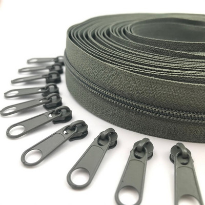 Φερμουάρ 5 μέτρων φερμουάρ by the Yard Nylon Coil Zippers με 10τμχ φερμουάρ για τσάντες, τσάντες και άλλα έργα ραπτικής
