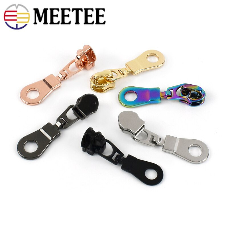 10 buc. Glisoare cu fermoar Meetee pentru fermoar din nailon 5 # Seturi de reparare a fermoarului pentru pungi de schimb pentru cap de buzunar cu fermoar Accesorii pentru feronerie de cusut DIY