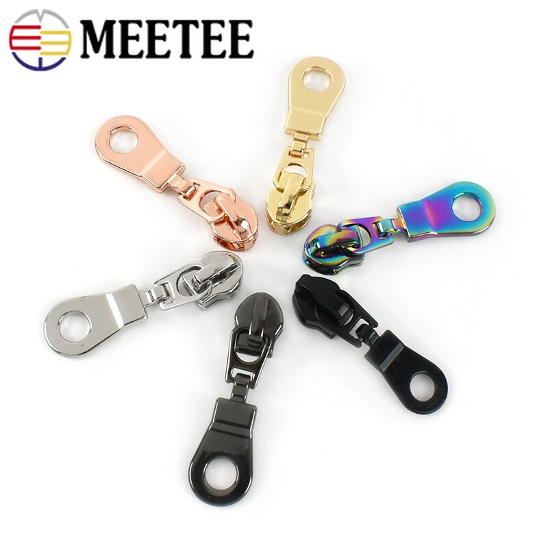 10 buc. Glisoare cu fermoar Meetee pentru fermoar din nailon 5 # Seturi de reparare a fermoarului pentru pungi de schimb pentru cap de buzunar cu fermoar Accesorii pentru feronerie de cusut DIY