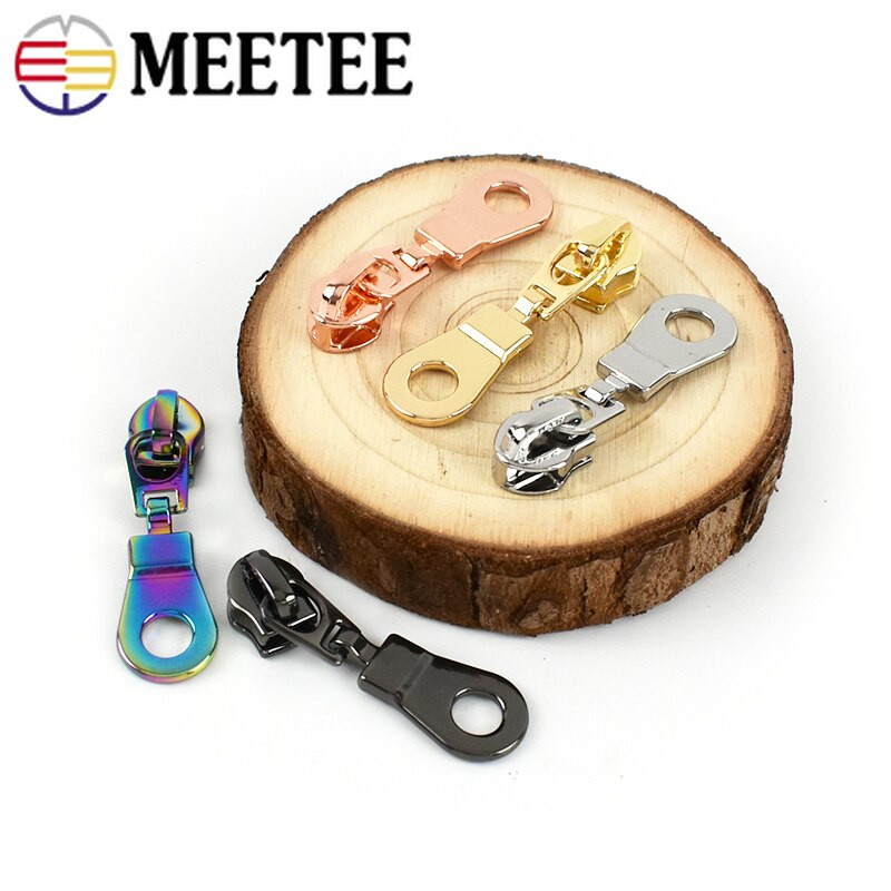 10 buc. Glisoare cu fermoar Meetee pentru fermoar din nailon 5 # Seturi de reparare a fermoarului pentru pungi de schimb pentru cap de buzunar cu fermoar Accesorii pentru feronerie de cusut DIY
