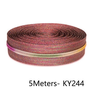 5# Nylonová zipsová páska a dúhové zipsy, sťahovák, posúvač, dekoratívna taška, oblečenie, bunda, sada na opravu zipsov, šijacie uzávery, príslušenstvo