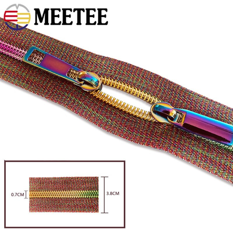5# Nylonová zipsová páska a dúhové zipsy, sťahovák, posúvač, dekoratívna taška, oblečenie, bunda, sada na opravu zipsov, šijacie uzávery, príslušenstvo