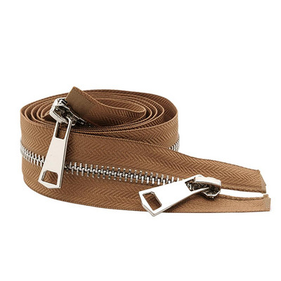 30/40/50/60/70/80 cm 5# Spalvingi aukštos kokybės atviri dvigubi slankikliai Sidabriniai metaliniai užtrauktukai „Pasidaryk pats“ audiniai kišeniniai drabužiai