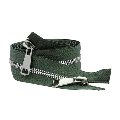 30/40/50/60/70/80 cm 5# Spalvingi aukštos kokybės atviri dvigubi slankikliai Sidabriniai metaliniai užtrauktukai „Pasidaryk pats“ audiniai kišeniniai drabužiai