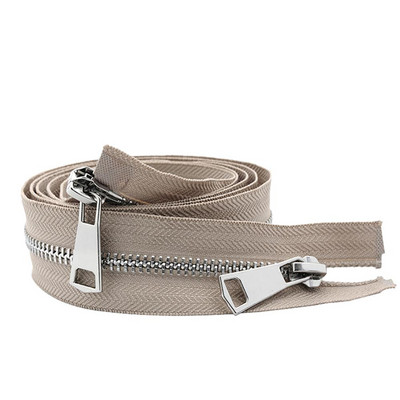 30/40/50/60/70/80 cm 5# Spalvingi aukštos kokybės atviri dvigubi slankikliai Sidabriniai metaliniai užtrauktukai „Pasidaryk pats“ audiniai kišeniniai drabužiai