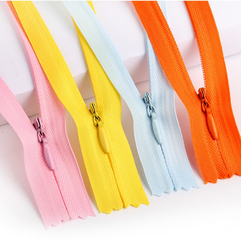 10 бр. 3#15 см 28 см 35 см 40 см 45 см 50 см 55 см 60 см Невидими ципове Найлонов цип с намотка, приспособен за аксесоари за ръчно шиене