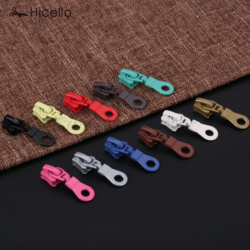 10 ks kovových zipsov, zipsy, hlavy 5#, zliatina zinku, živicový zips, výmena, ťahanie, DIY remeslo, látková taška, oprava, šitie, Hicello