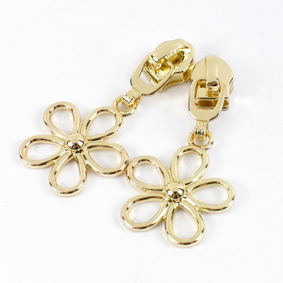 10 buc. 5 # Nailon Fermoar Slider Fermoare din metal cu flori Cap de tragere pentru Fermoare din Nylon Geanta Geanta Fermoar Reparare Imbracaminte Accesorii de cusut