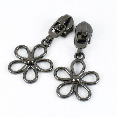 10 buc. 5 # Nailon Fermoar Slider Fermoare din metal cu flori Cap de tragere pentru Fermoare din Nylon Geanta Geanta Fermoar Reparare Imbracaminte Accesorii de cusut