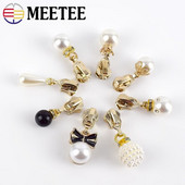 10 komada Meetee 3# Pearl Puller Cink patentni zatvarač Klizač za metalne patentne zatvarače DIY torba Kostim Dekoracija Zip Silder Head Šivaći pribor
