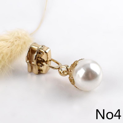 10 komada Meetee 3# Pearl Puller Cink patentni zatvarač Klizač za metalne patentne zatvarače DIY torba Kostim Dekoracija Zip Silder Head Šivaći pribor