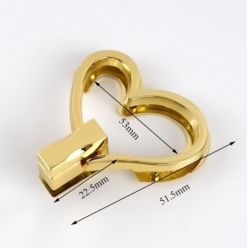 Τσάντα μεταλλικό κούμπωμα σε σχήμα καρδιάς Turn twist κλειδαριές DIY Τσάντα τσάντας τσάντα σε σχήμα καρδιάς Εξαρτήματα εξαρτήματα τσάντες κλεισίματος