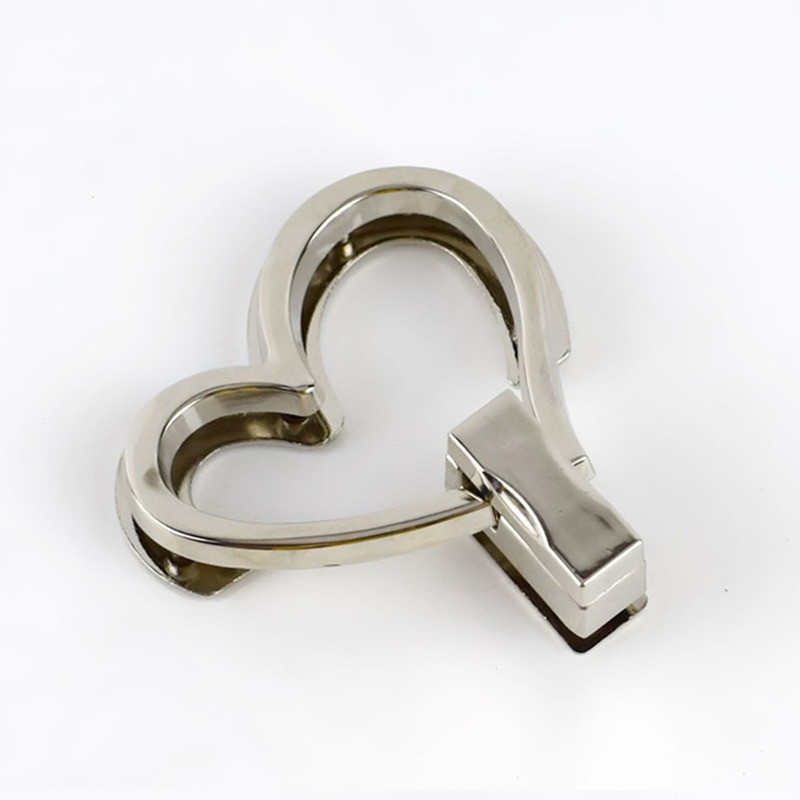 Τσάντα μεταλλικό κούμπωμα σε σχήμα καρδιάς Turn twist κλειδαριές DIY Τσάντα τσάντας τσάντα σε σχήμα καρδιάς Εξαρτήματα εξαρτήματα τσάντες κλεισίματος