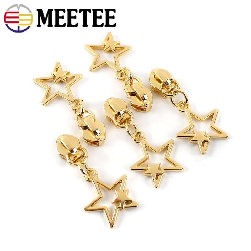 Meetee 10/20 buc. 5 # glisor cu fermoar pentru fermoar din nailon, bandă, fermoare, pungă, fermoare, kit de reparare a capului, haine, jachetă, rucsac, accesorii de cusut