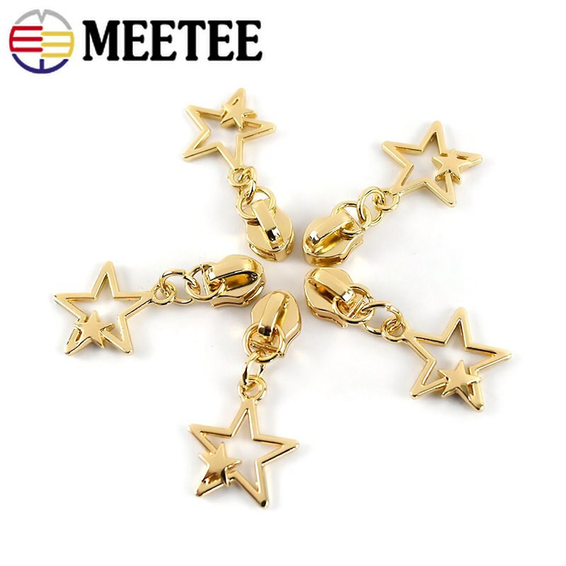 Meetee 10/20 buc. 5 # glisor cu fermoar pentru fermoar din nailon, bandă, fermoare, pungă, fermoare, kit de reparare a capului, haine, jachetă, rucsac, accesorii de cusut