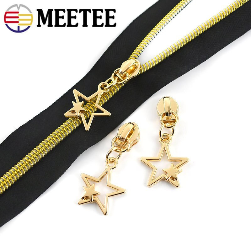 Meetee 10/20 buc. 5 # glisor cu fermoar pentru fermoar din nailon, bandă, fermoare, pungă, fermoare, kit de reparare a capului, haine, jachetă, rucsac, accesorii de cusut