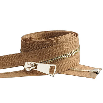 30/40/50/60/70/80Cm 5# Spalvinga aukštos kokybės atviro galo automatinio užrakto auksinis metalinis užtrauktukas pasidaryk pats rankų darbo drabužių kišenė