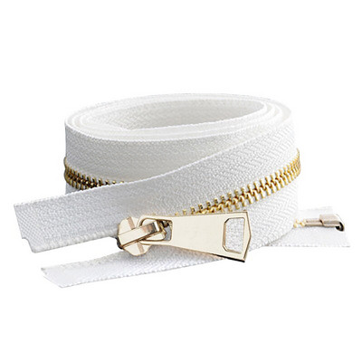 30/40/50/60/70/80Cm 5# Spalvinga aukštos kokybės atviro galo automatinio užrakto auksinis metalinis užtrauktukas pasidaryk pats rankų darbo drabužių kišenė