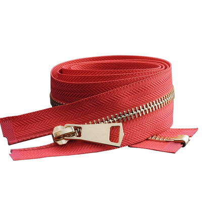 30/40/50/60/70/80Cm 5# Spalvinga aukštos kokybės atviro galo automatinio užrakto auksinis metalinis užtrauktukas pasidaryk pats rankų darbo drabužių kišenė