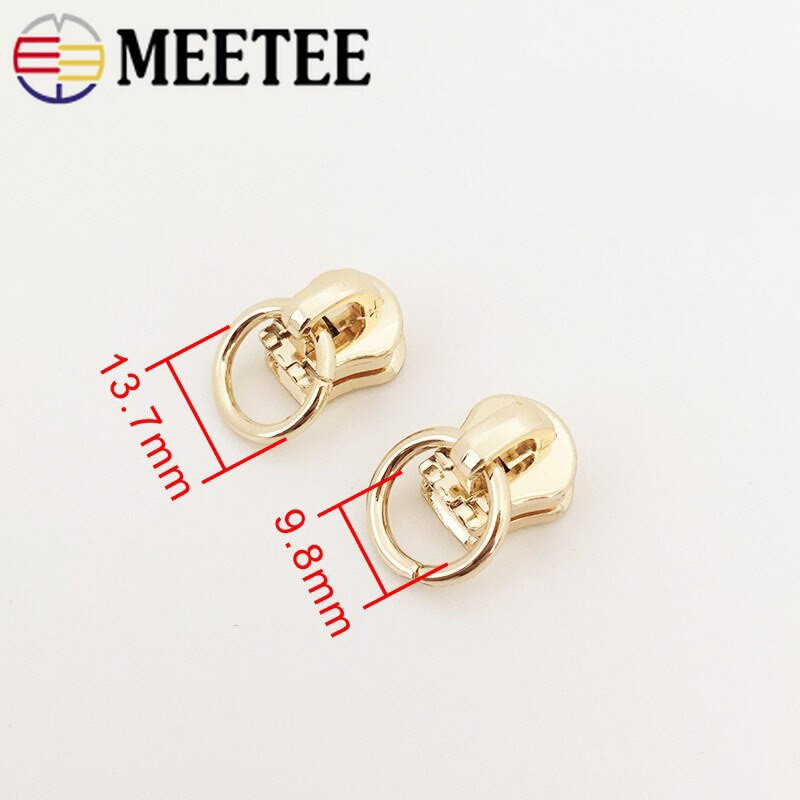 5/10 buc Meetee 5 # glisoare cu fermoar pentru fermoar metalic inel O Zip cap extractor sac haine truse de reparare bagaje accesorii de cusut bricolaj