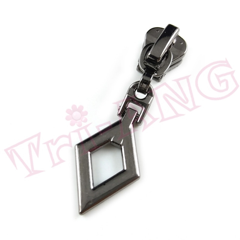 20 buc/lot, auriu negru 3# glisoare cu fermoar cu extractoare în formă de romb pentru fermoare din metal/nailon Accesorii pentru îmbrăcăminte/geantă/pantofi