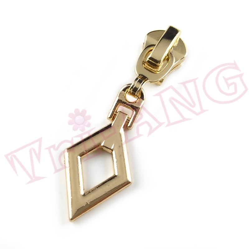 20 buc/lot, auriu negru 3# glisoare cu fermoar cu extractoare în formă de romb pentru fermoare din metal/nailon Accesorii pentru îmbrăcăminte/geantă/pantofi