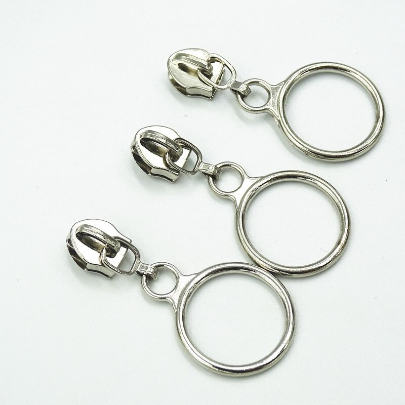 Kuldne hõbedane värviline 20tk 5# nailonist ringiga tõmblukuga tõmmits, riidetarvikud tsingisulamist pagasi- ja kodutekstiili tõmbaja