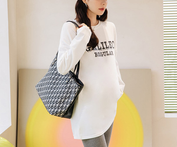 Dámska ležérna blúzka s potlačou pre tehotné ženy