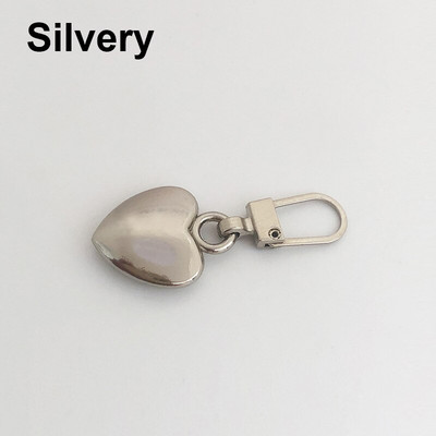 2 ks kovových odnímateľných zipov v tvare srdca, náhradný sťahovák zipsu, okamžitý zips, DIY hlava zipsu