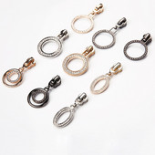 5# Kovové nylonové zipsové doplnky Lesklé okrúhle krúžky Diamantové sťahováky Posuvníky Oprava zipsu Výmena DIY Dizajn Šitie oblečenie