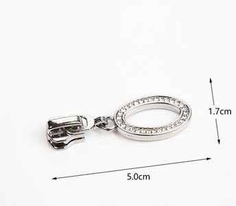 5# Kovové nylonové zipsové doplnky Lesklé okrúhle krúžky Diamantové sťahováky Posuvníky Oprava zipsu Výmena DIY Dizajn Šitie oblečenie