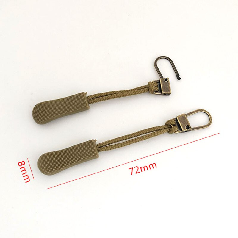 2 бр. Изтегляч за издърпване на цип, крайно монтиране на етикет за въже, резервна скоба, счупена катарама, фиксатор, цип, шнур, език, пътна чанта, куфар, раница, палатка
