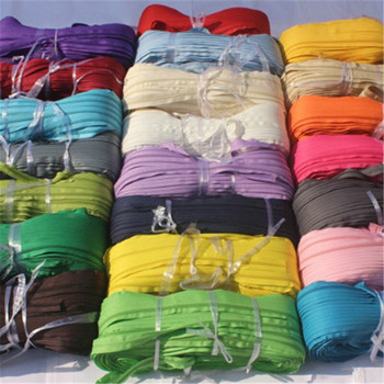 5# Χρώματα Nylon Zipper DIY Χειροποίητη Τσάντα Κουνουπιέρα Κάλυμμα καναπέ Φερμουάρ μαξιλαριού 20 μέτρα Φερμουάρ δώρο 20τμχ Εξολκέα με φερμουάρ