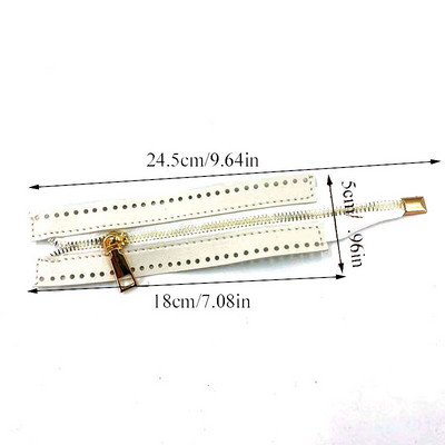 1 buc. Fermoar personalizat DIY pentru feronerie pentru geanta țesute, accesorii pentru fermoar din piele PU, haine, geantă țesută, accesorii de cusut de înaltă calitate