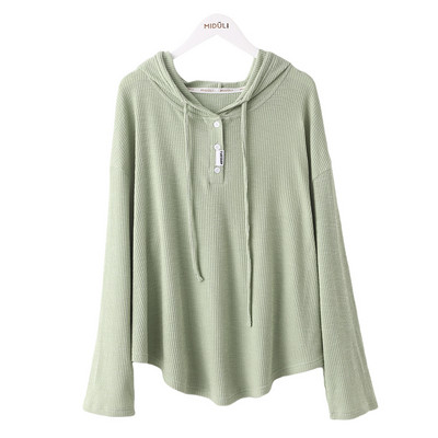 Naiste vabaaja kapuutsiga pluus rasedatele