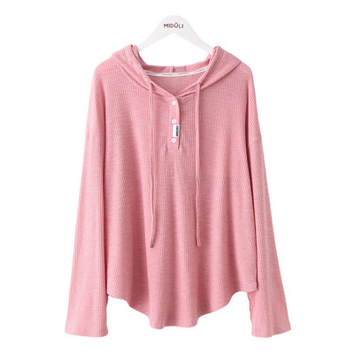 Naiste vabaaja kapuutsiga pluus rasedatele